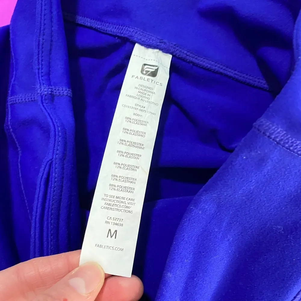 Fabletics Define Mid-Rise Crop Legging in Royal Blue Lightweight Size Medium - Image 5