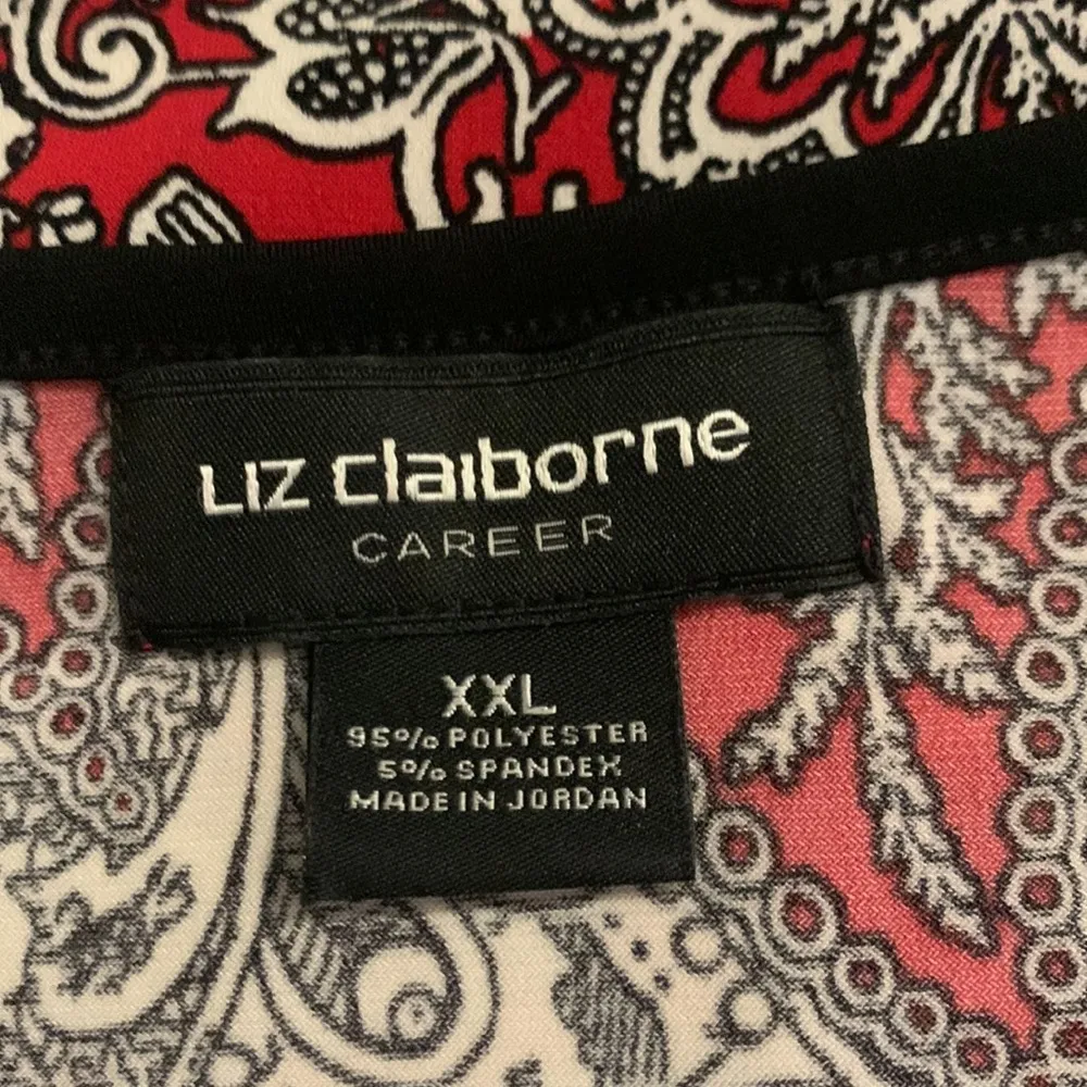 Ladies Size XXL Top by Liz Claiborne Career back & red Tank style Blouse - Image 4