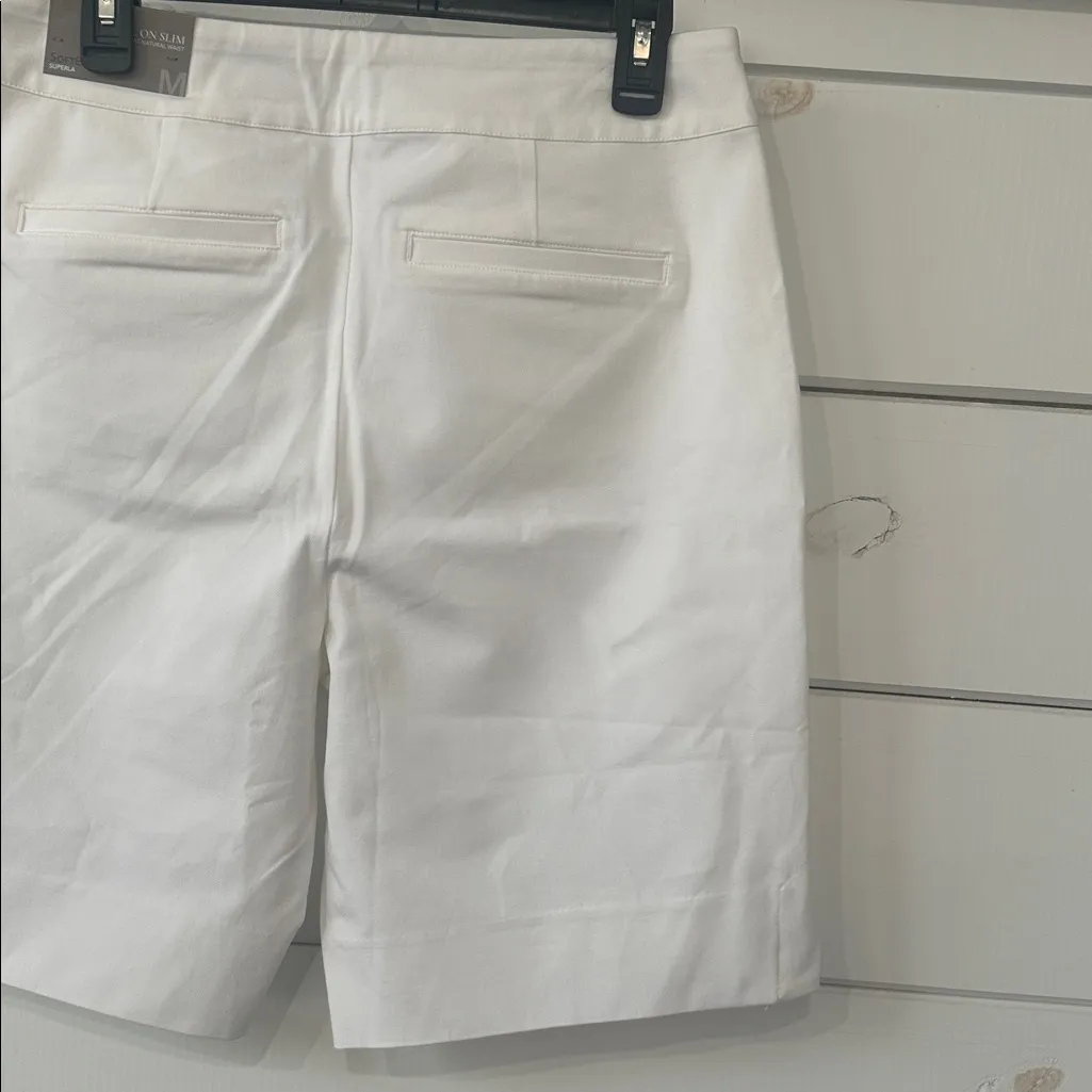 Soft Surroundings White SoftEssential SUPERLA Shorts NEW Medium - Image 9