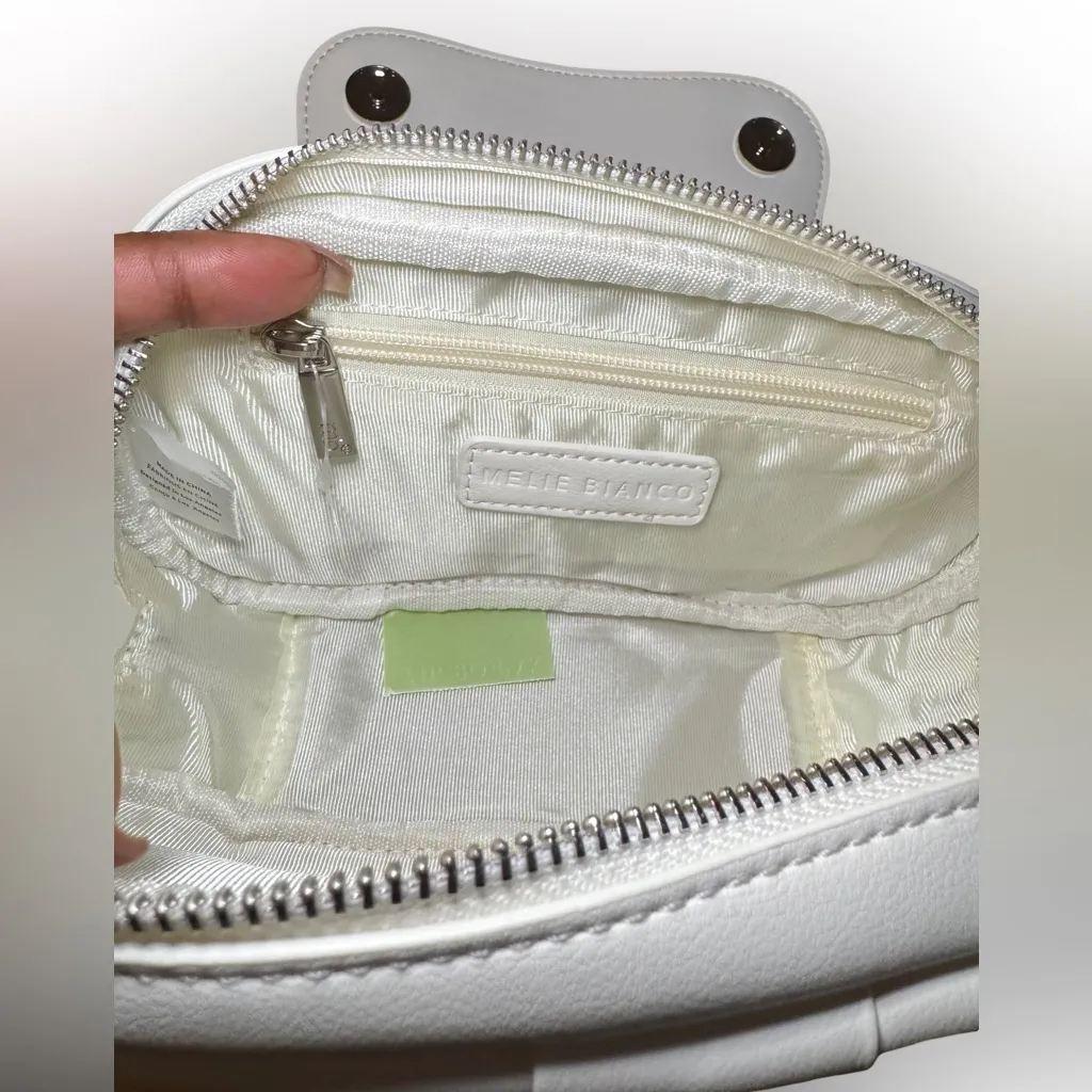 Melie Bianco Maisel White and Black Polka Dot Crossbody Bag - Vegan leather - Image 6