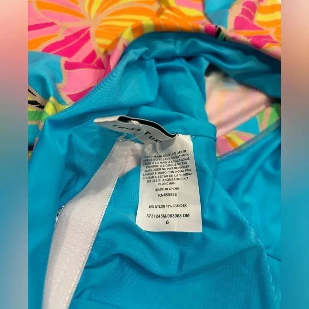 Trina Turk Poppy Ruffle Bandeau One Piece Swimsuit Size 6 NWT - Image 5