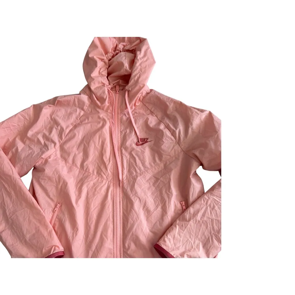Nike  Peach Long Sleeve Windbreaker Jacket Size Small - Image 4
