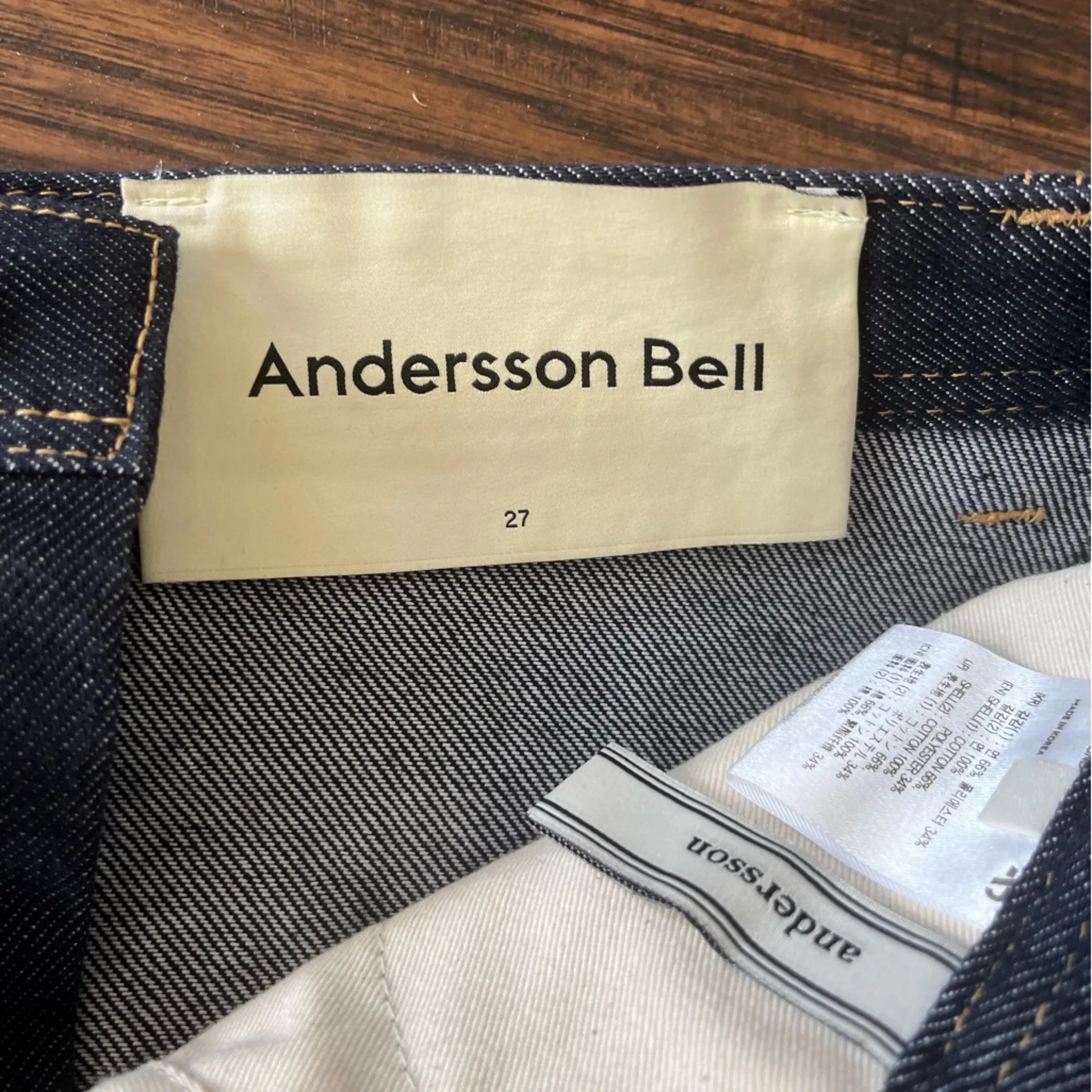 Andersson Bell Denim Camo Bedazzled Y2K Micro Mini Skirt Blue Green Size 27 - Image 9