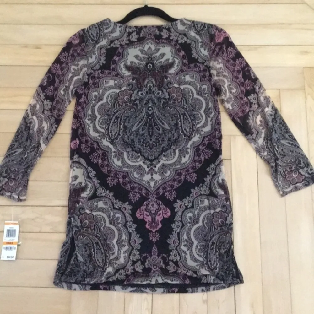 NWT I.N.C. Paisley Pattered Blouse Size Small - Image 6