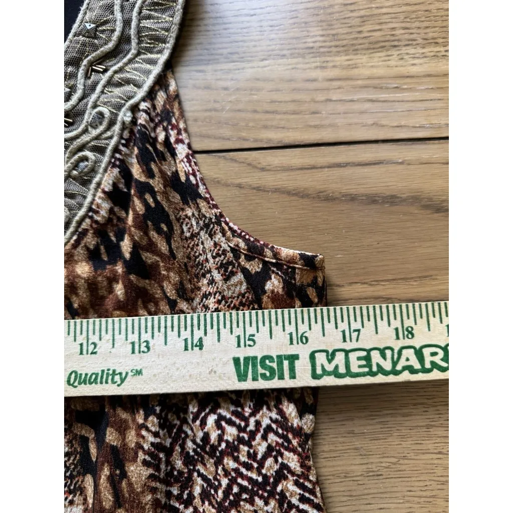 Christopher & Banks Women Sleeveless Blouse Size‎ L Artsy Classic City Fall - Image 5