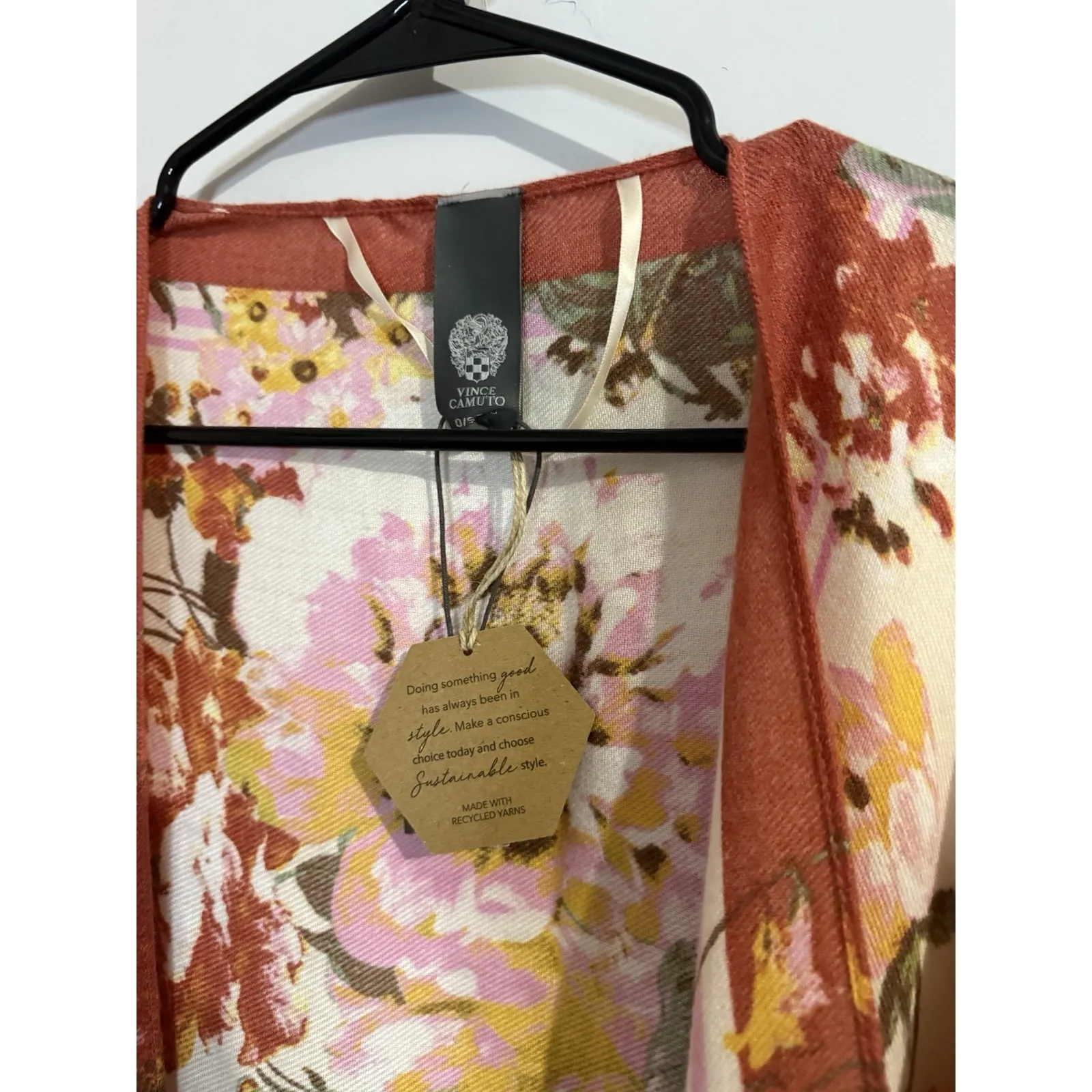 Vince Camuto Floral Neutral Kimono One Size NWT - Image 5