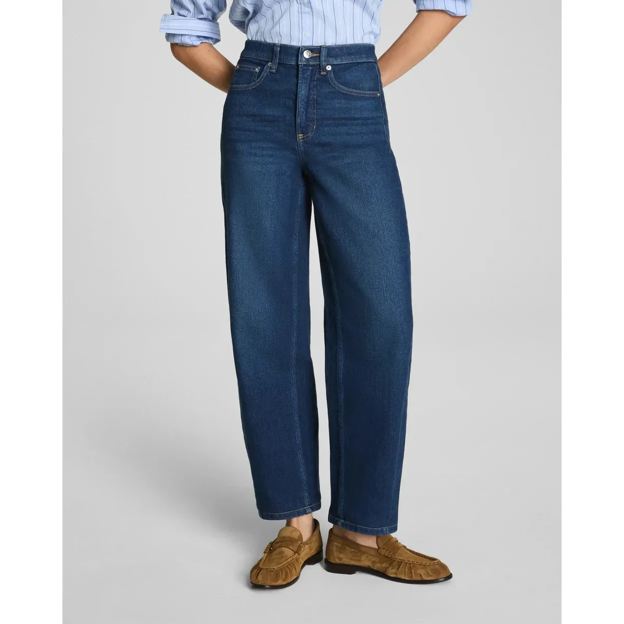 Spanx SPANXshape Authentic 360 Barrel Leg Jeans Size XS Petite - Image 2