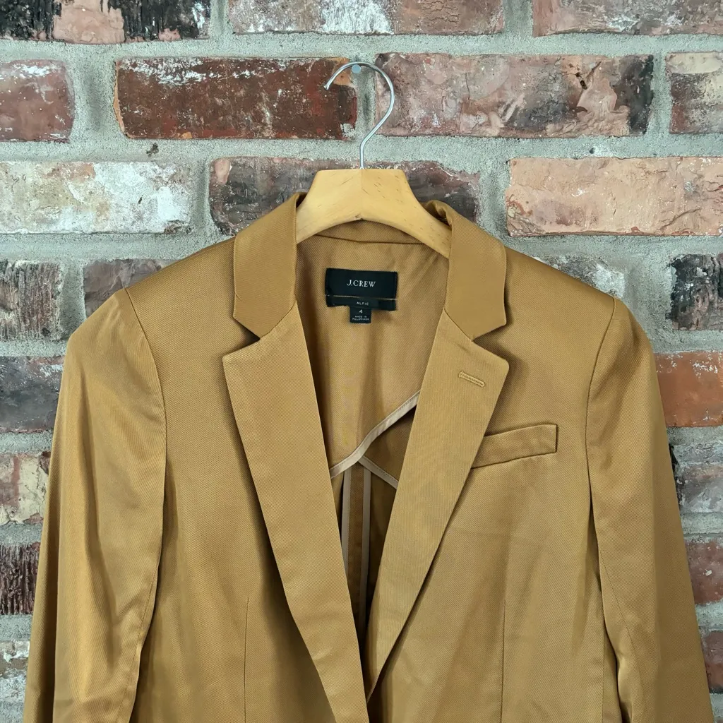 J. Crew Tan Alfie Blazer Jacket, 4 - Image 3
