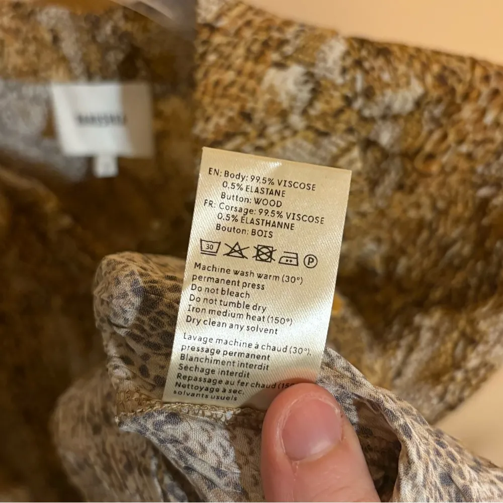 Textured Leopard Print Button Up Shirt - Image 6