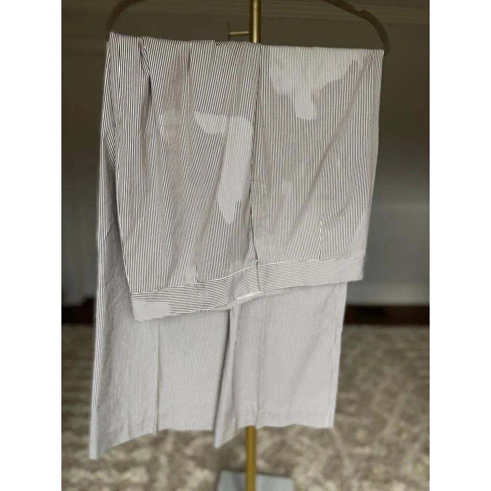 Doncaster Striped Peplum Blazer Suit Pant French Scandi Business Parisian Preppy - Image 3