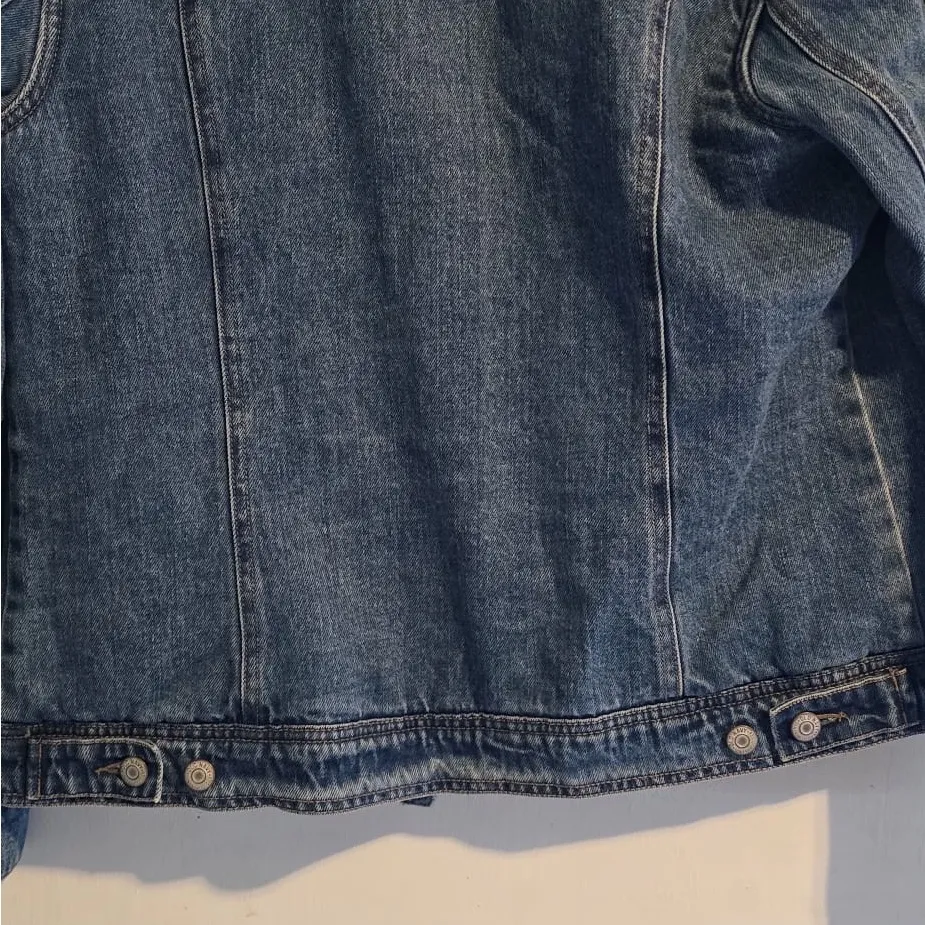 Old Navy Blue Denim Jacket with Sherpa Collar - Image 9