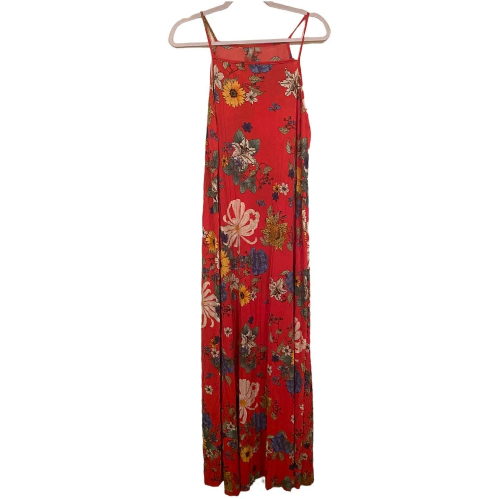 ASOS Pleated‎ Cami Maxi Dress Red Floral Print - Image 2