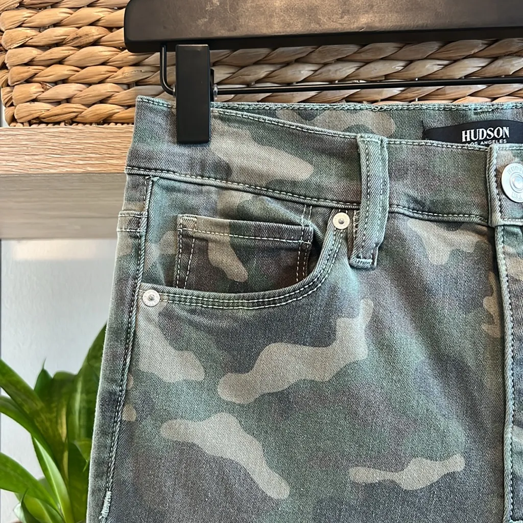 Hudson Jeans Barbara Super Skinny Mid-Rise Camo Print Stretch Ankle Jeans, 27 - Image 4