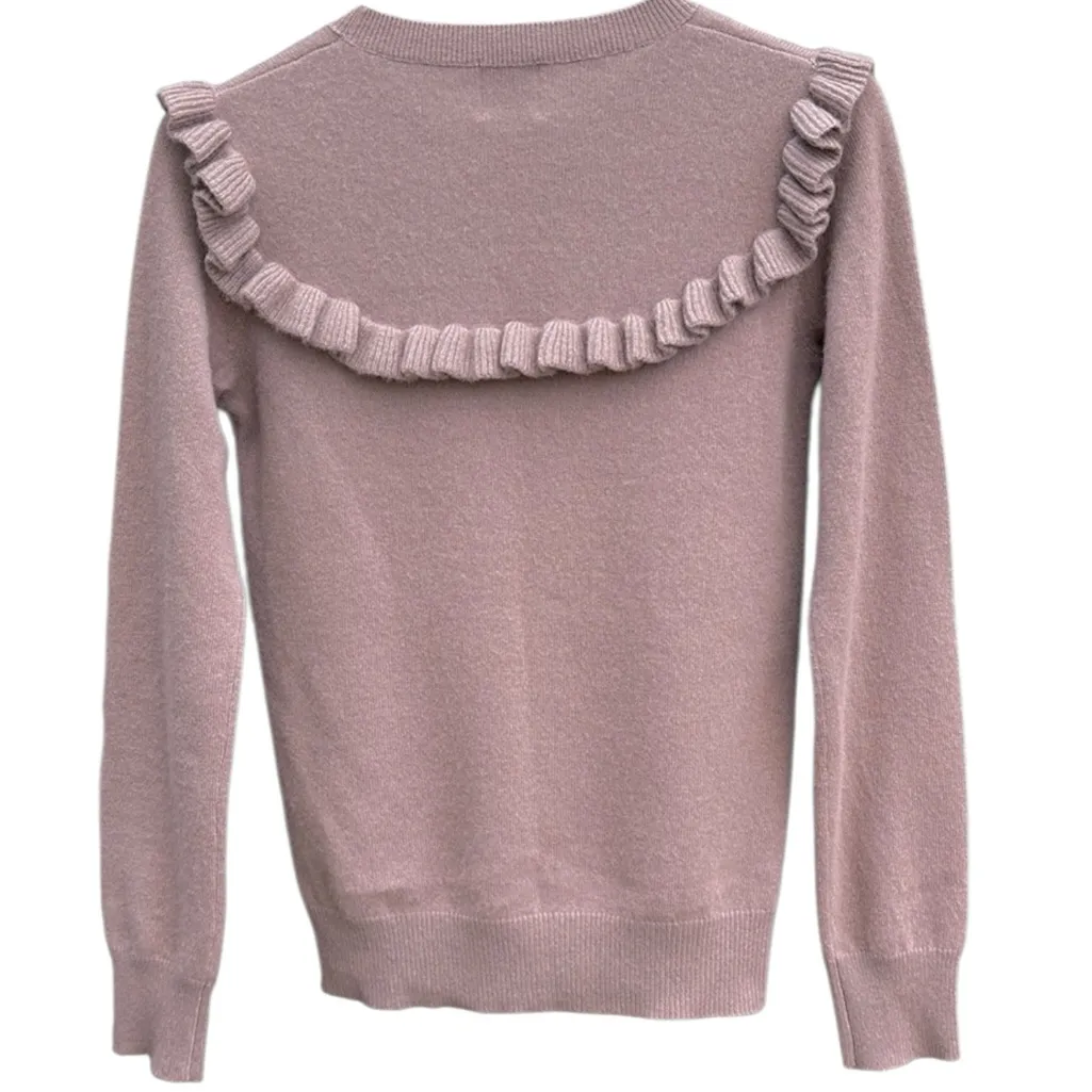 EUC MADELEINE THOMPSON 100% Cashmere Adelboden Frill Sweater Taupe Small $410.00 - Image 7
