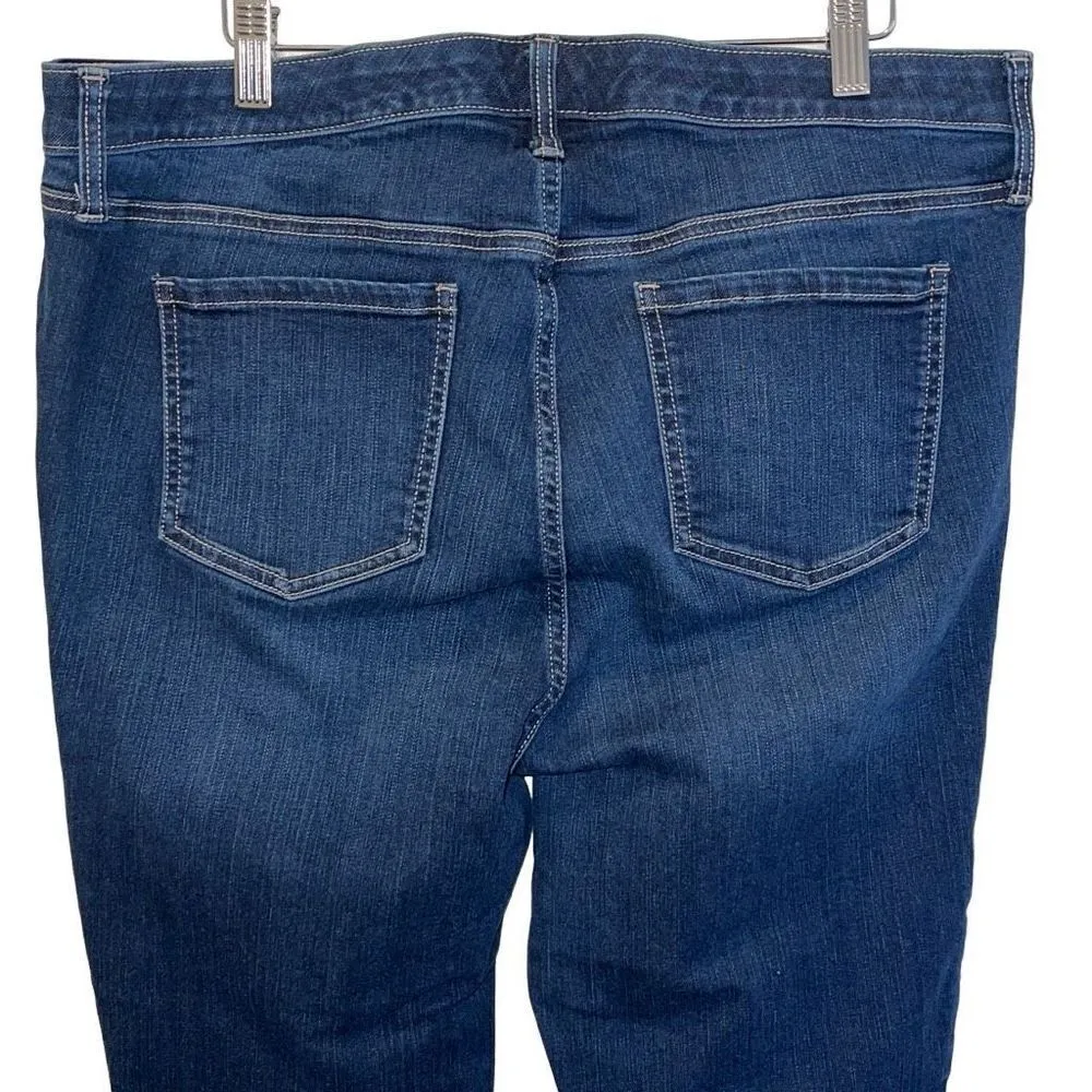 Torrid Premium Stretch Womens Distressed Sky High Skinny Jeans Navy Blue Size 16 - Image 4