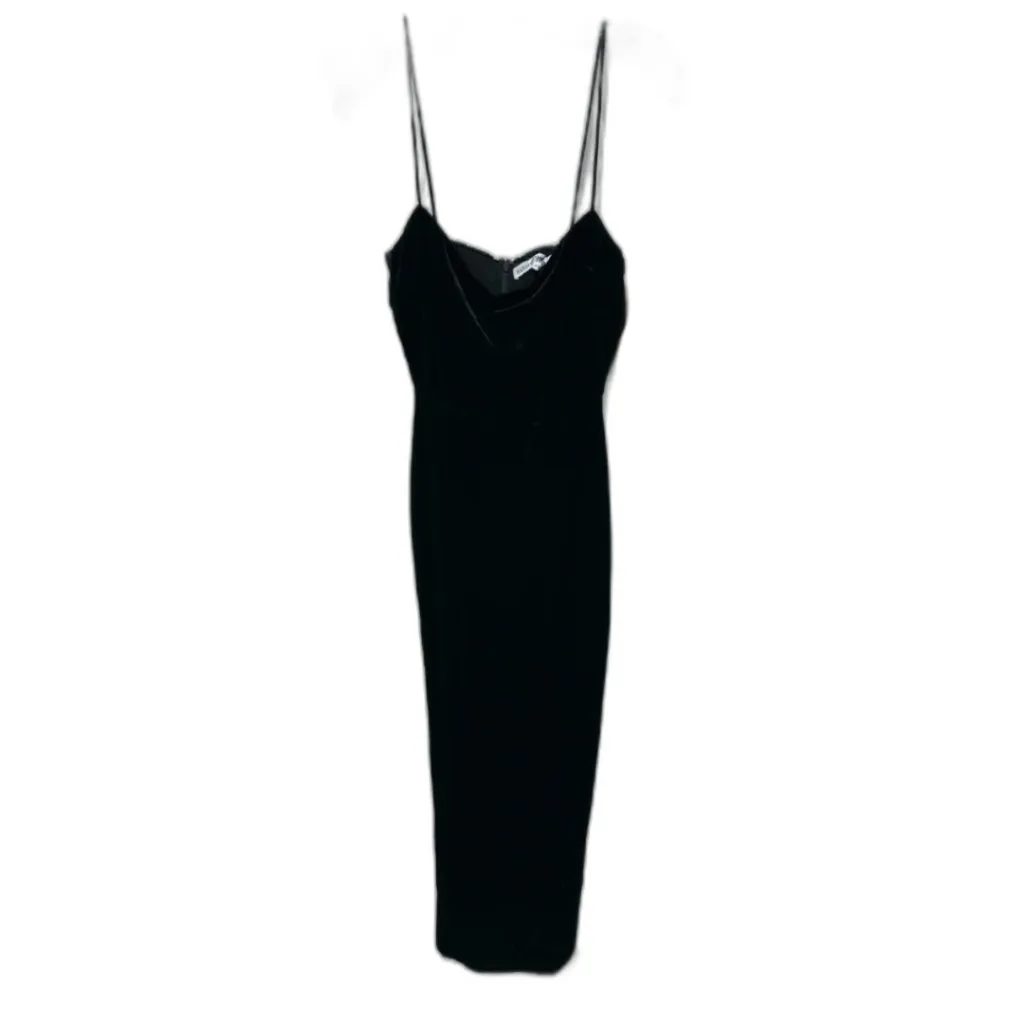 NWT Reformation Frankie Velvet Maxi Slip Dress Black Silk Blend Size 6 $298 - Image 11