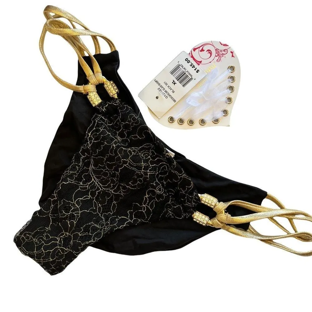 Beach Bunny Madagascar Glam Black Bikini‎ Bottom nwt - Image 2