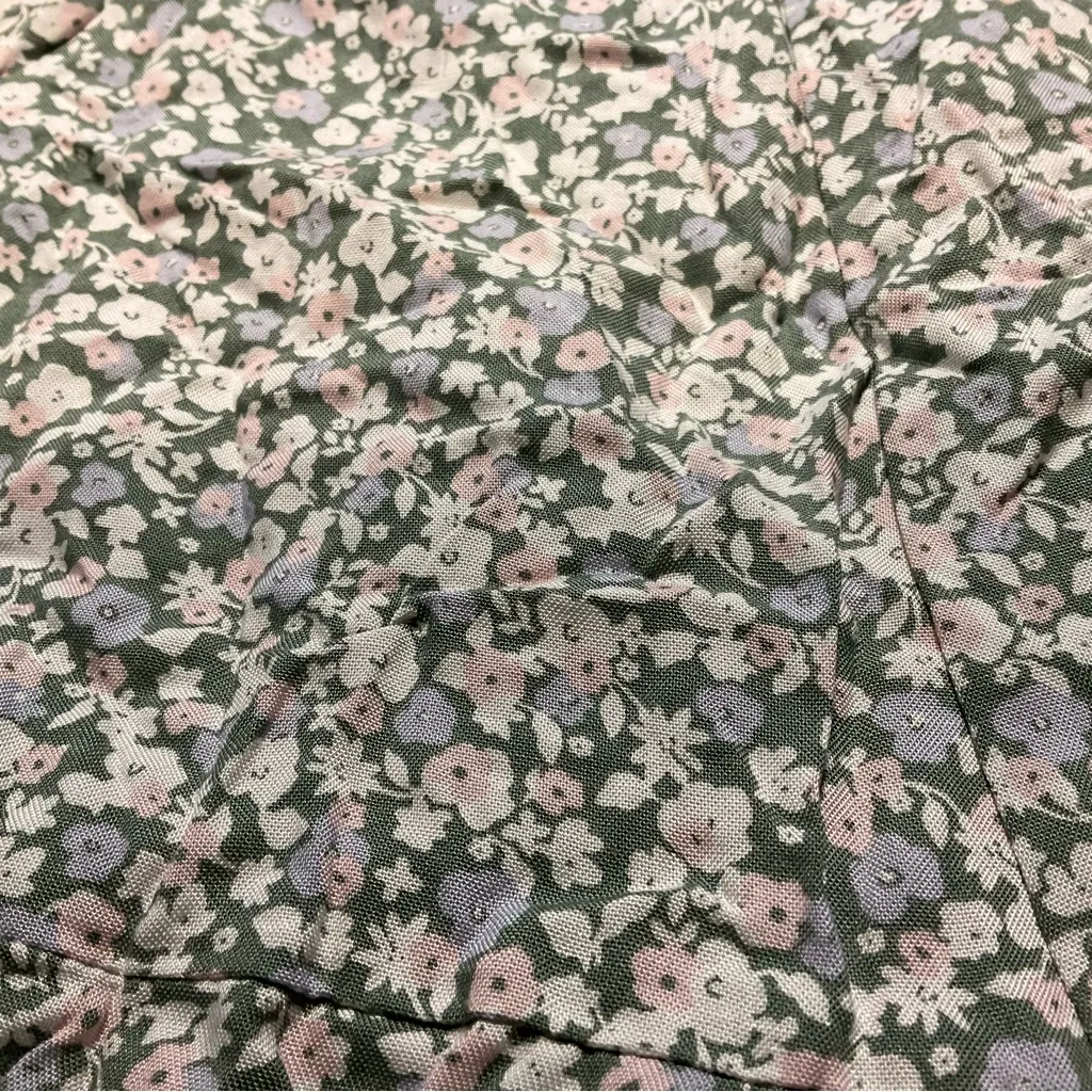 NWT Aeropostale Romper Sz S Green Floral Boho Ruffle Cottagecore Feminine Cute - Image 3