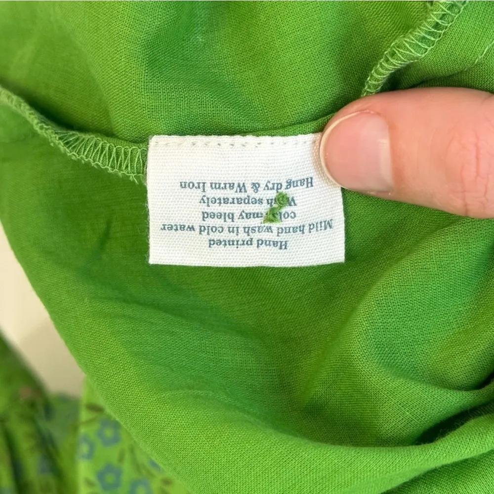 Beau & Ro Tuckernuck Murray Mini Dress XS‎ Green Petite Floral Bohemian Summer - Image 10