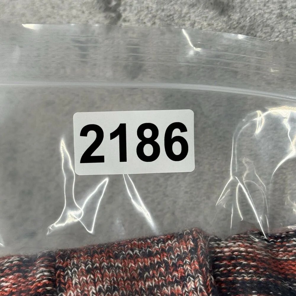 J Jill Sweater Women Medium Petite Orange Black Marled Oversized Bohemian Preppy - Image 9