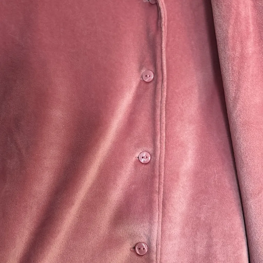 Only Soft Pink Velvet Pajama Set - Image 4