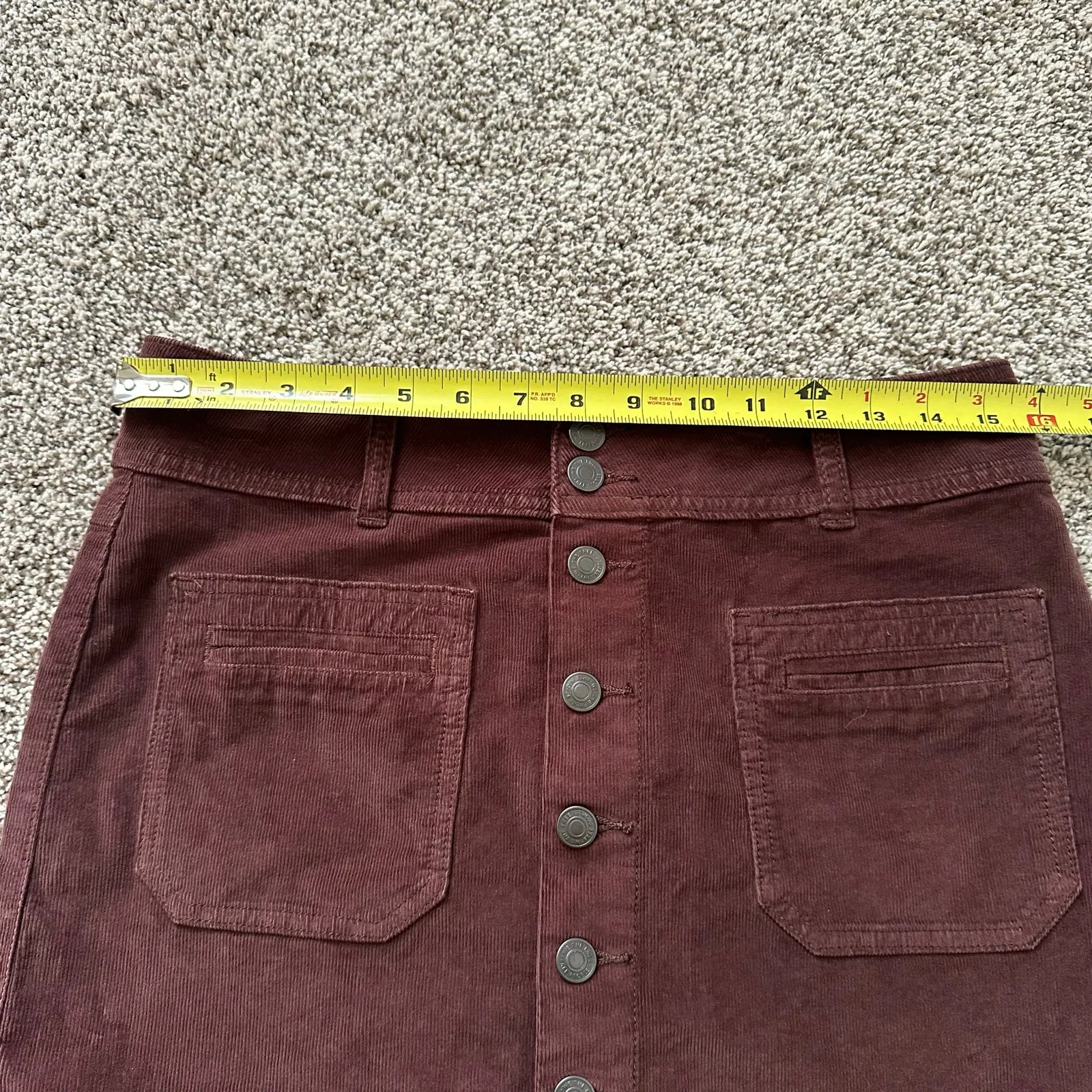 We the Free (Free People) brown corduroy mini skirt size 27 - Image 8