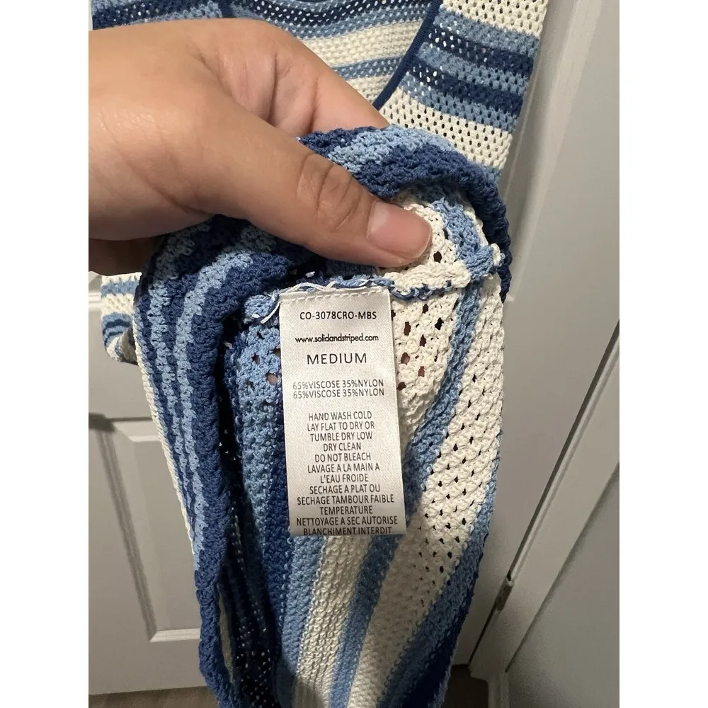 Solid & Striped The Kimberly Mini Dress In Marina Blue Beach dress  -Retail $198 - Image 4