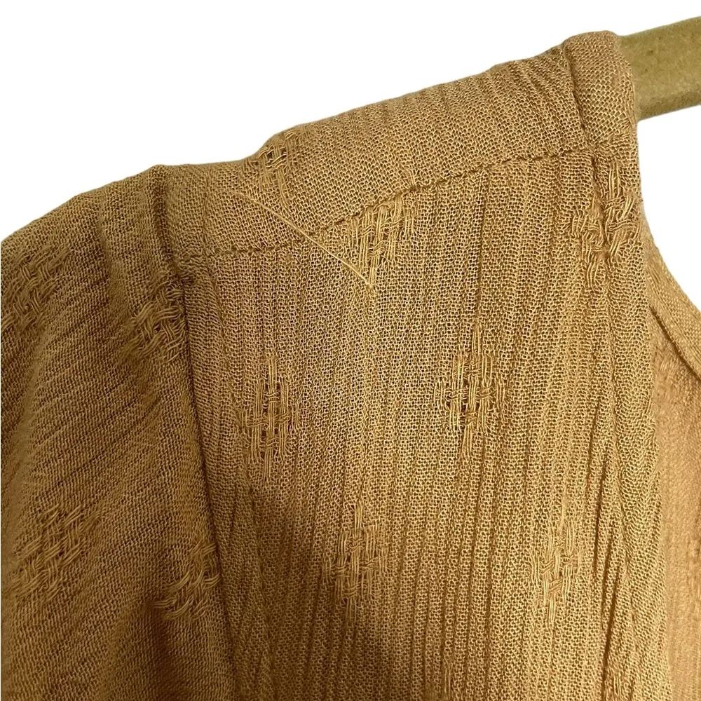 O’Neill Sand Mustard Yellow True Wrap Dress XS Cotton - Image 6