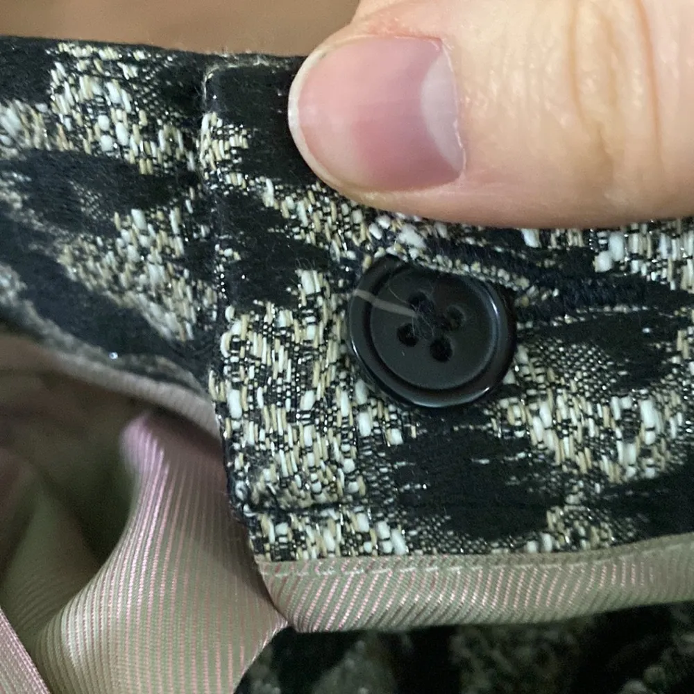 Le Superbe Jenna jacquard cropped leopard pants with silver sparkle size 0 - Image 10