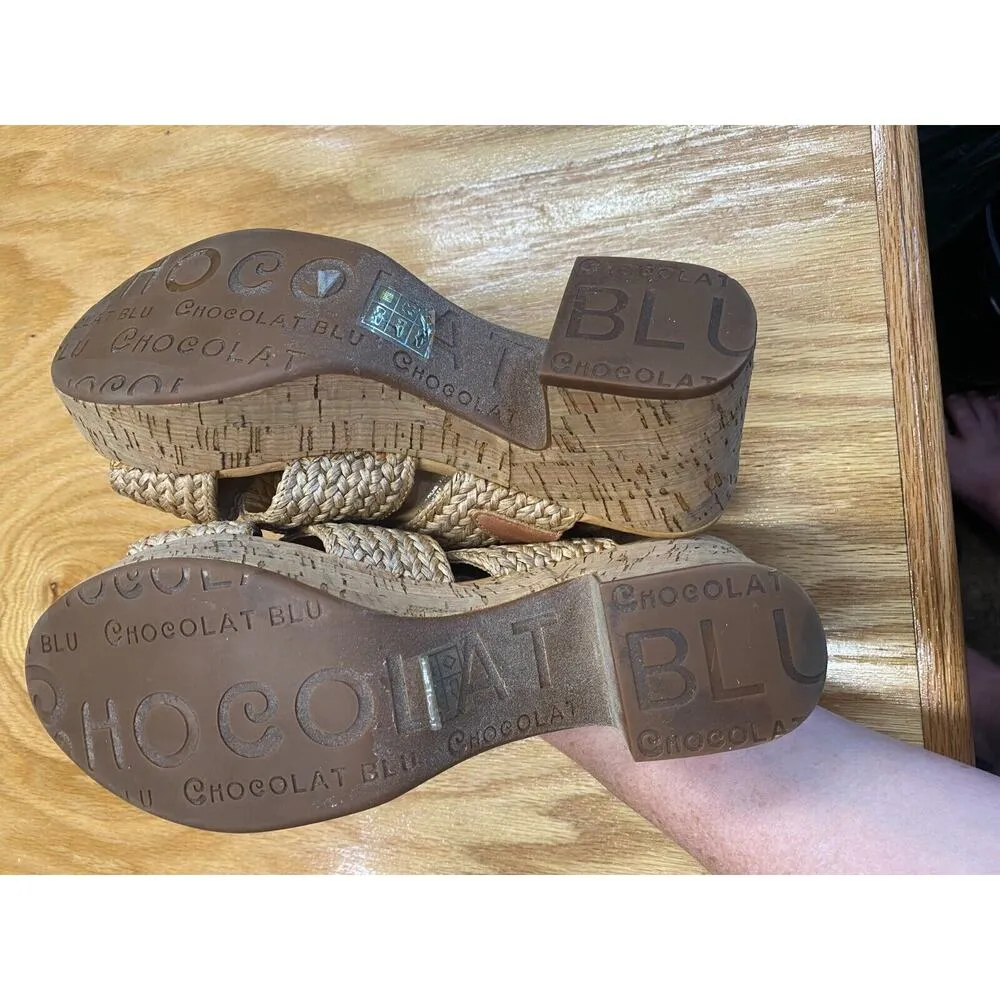 Chocolat Blu Sandals Womens Brown Buckle Galya Platform Slide Comfort Sandal S20 - Image 3