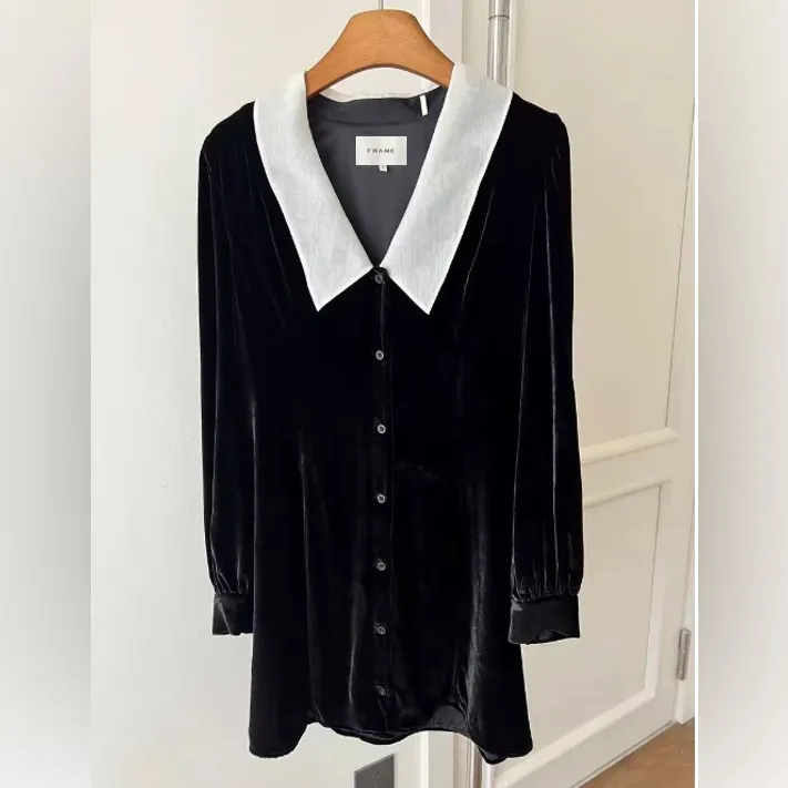 FRAME The Velvet Sailor Mini Dress 8 - Image 6