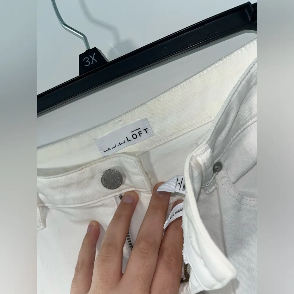 LOFT Ann Taylor “Made and Loved” Collection Curvy Skinny White Jeans Sz 8 - Image 15