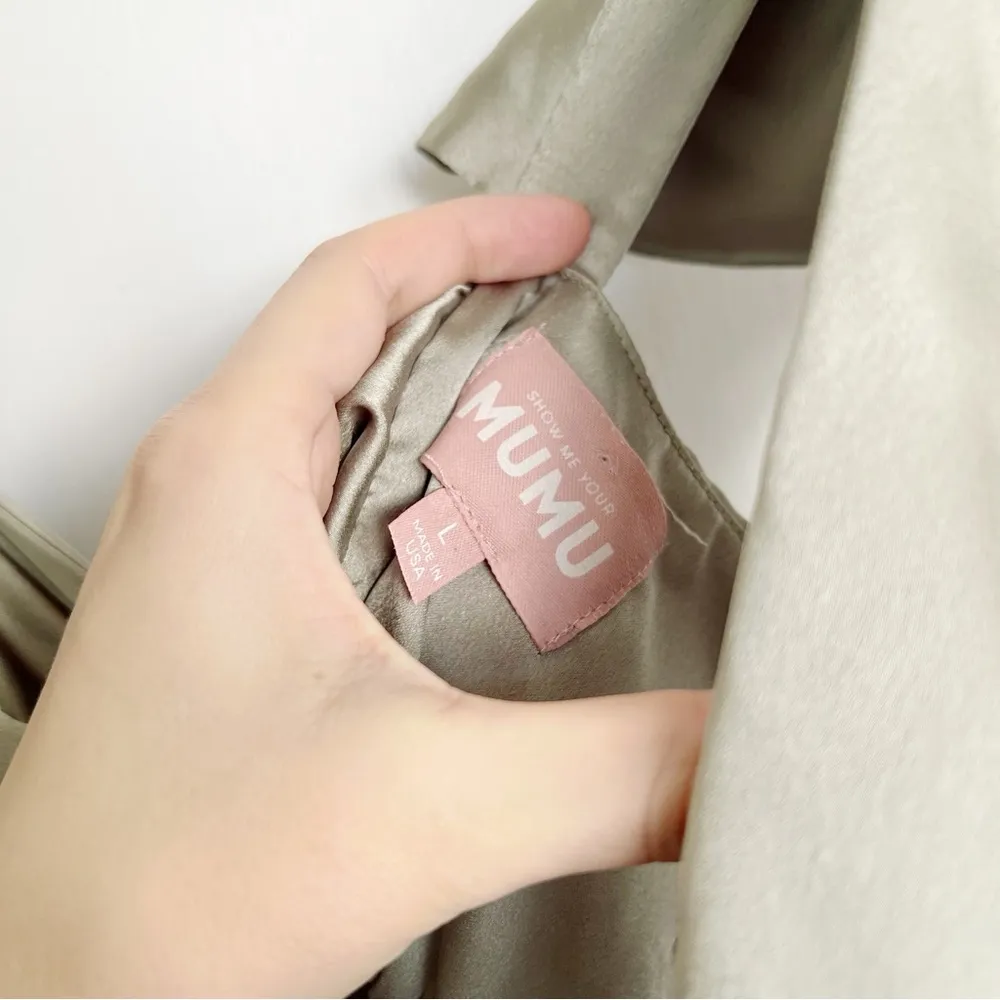 SMYM • Zoey Midi Dress bridesmaid gown Show Me The Ring champagne Luxe Satin - Image 5