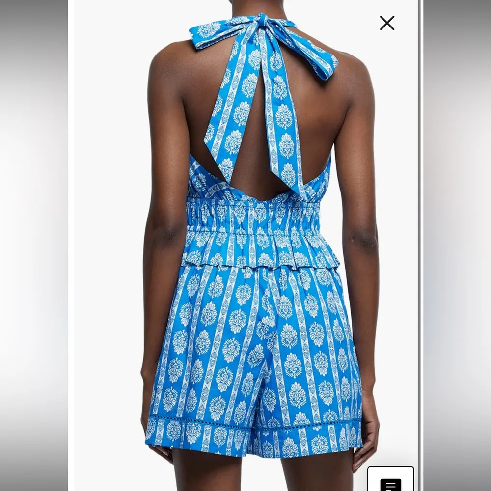 River Island Paisley Print Halter Neck Beach Romper - Image 4