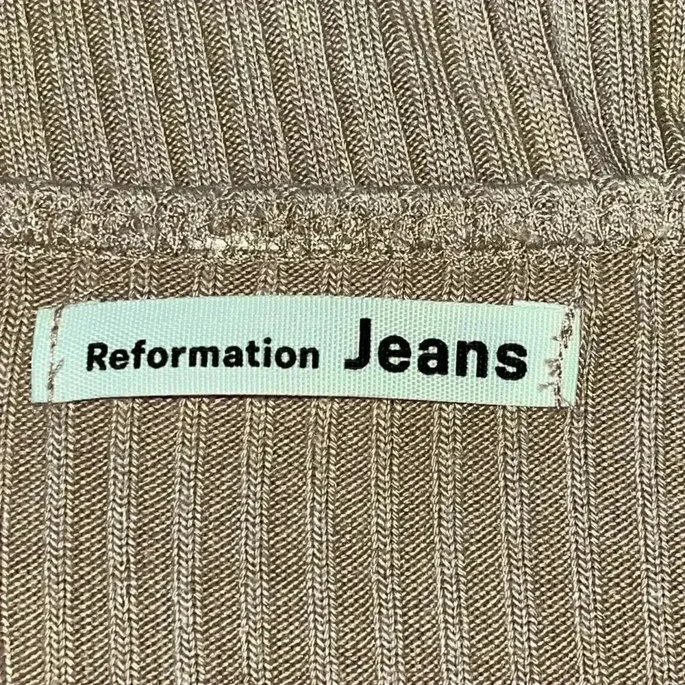 Reformation Jeans Women’s Pink Lightweight Casual Ribbed‎ Tee Small - Image 4