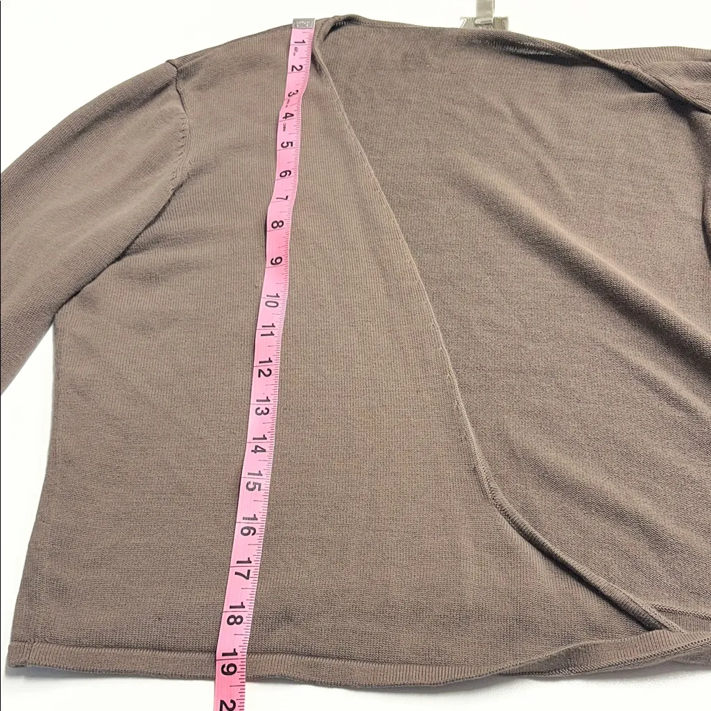 Imperfect J. Jill silk cotton shrug  faded brown layering top medium earth girl - Image 2