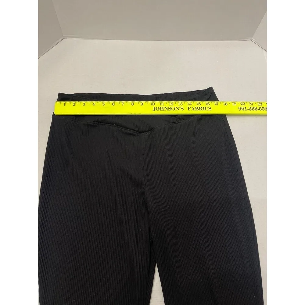 Arizona Jean Company Black Ribbed Flare Pants Size XXL - Image 6