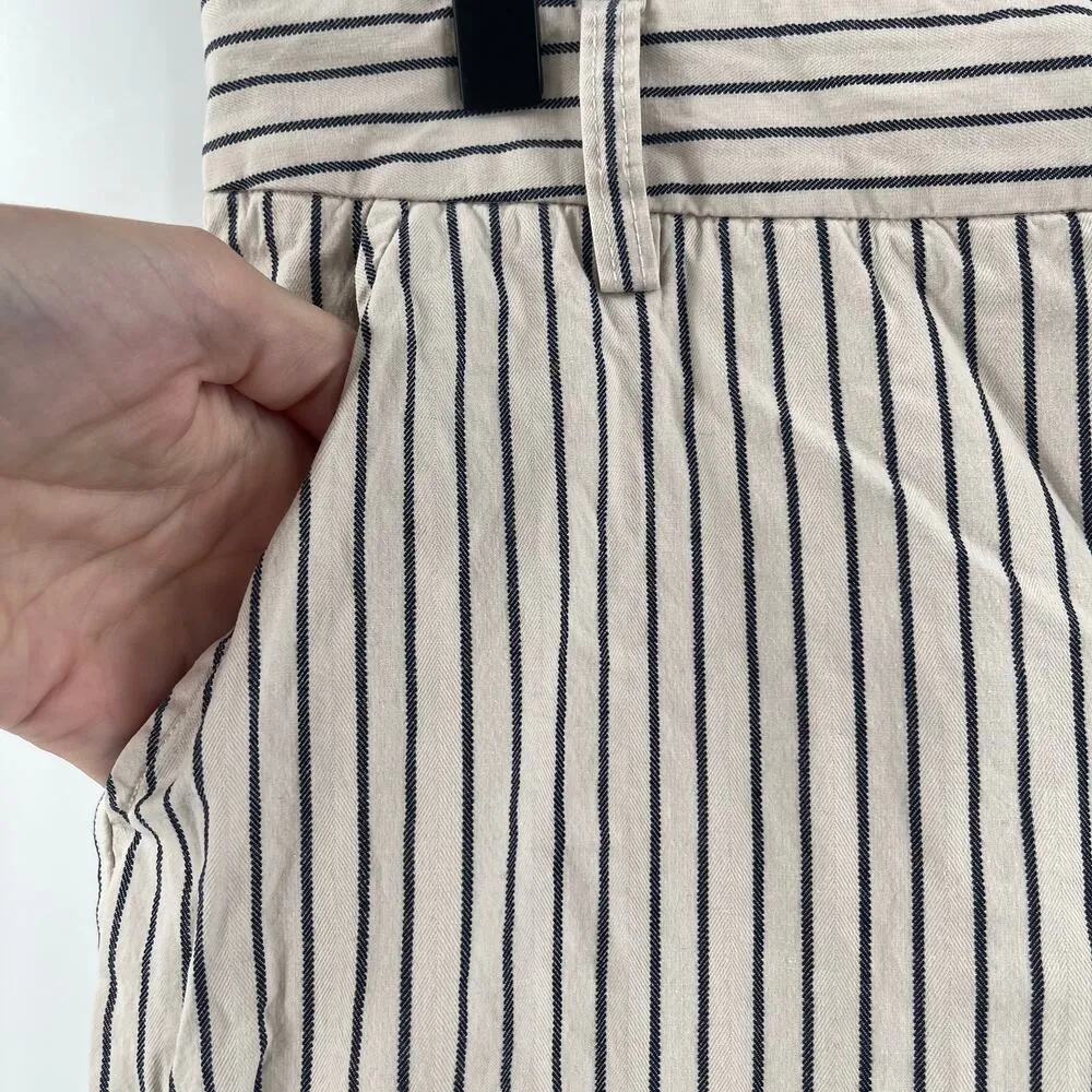 CABI Pants SZ 6 #5316 Stripe Tick Tock Crop Business Work Office Cotton Stretch - Image 9