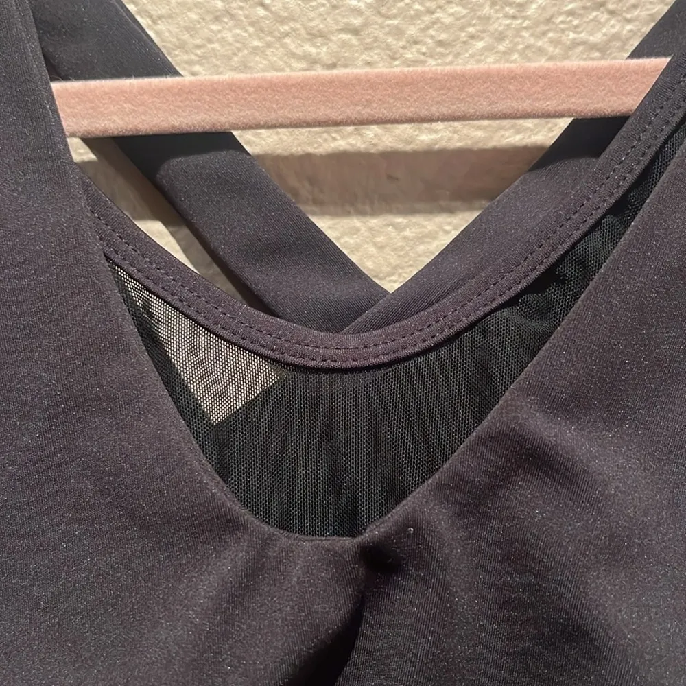 Five Dance Women’s Black Mesh Strappy Layered Sports Bra Black Size XS - Image 5