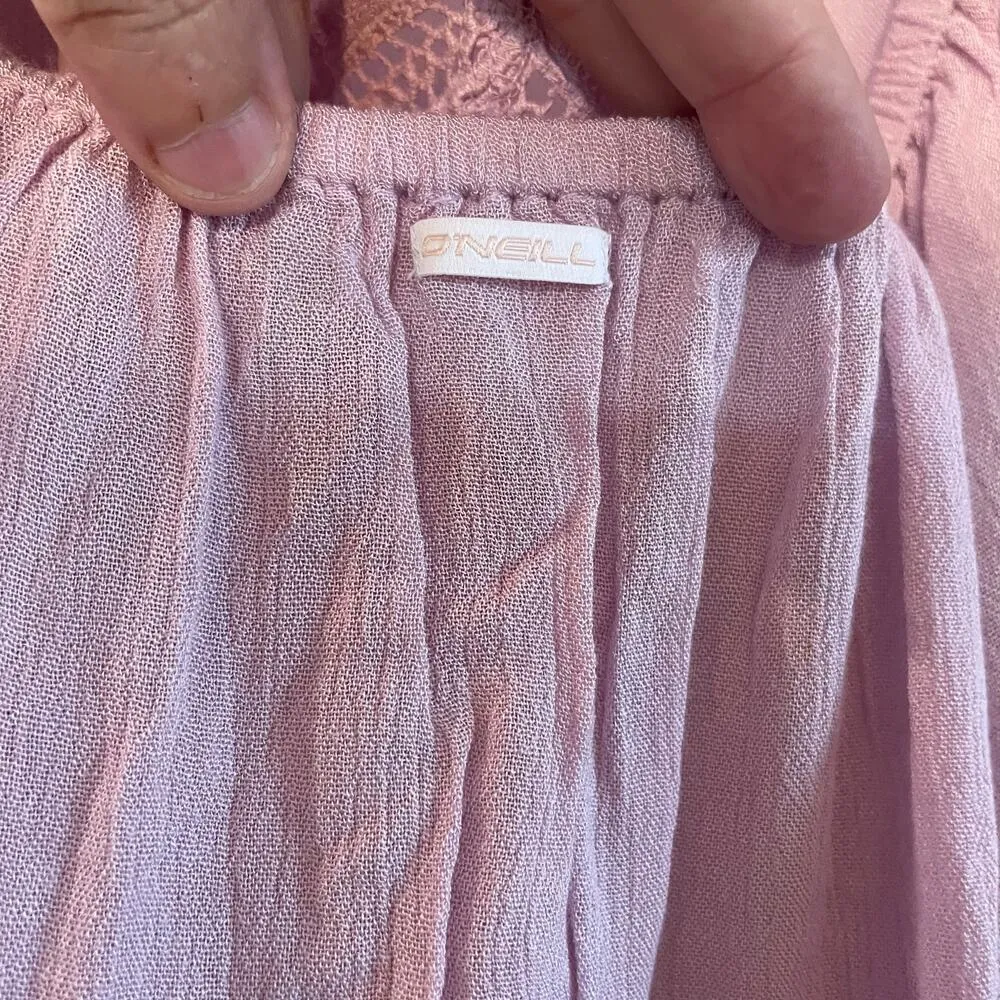 O’Neill light purple crochet halter top size Large - Image 6