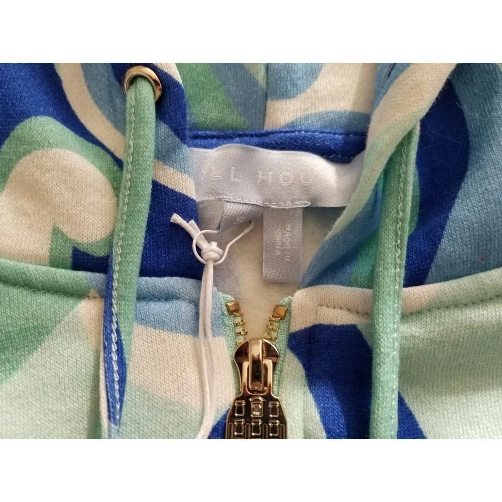Hill House The Allie Zip Up Hooded Jacket in Blue Ocean Kaleidoscope Size S - Image 7