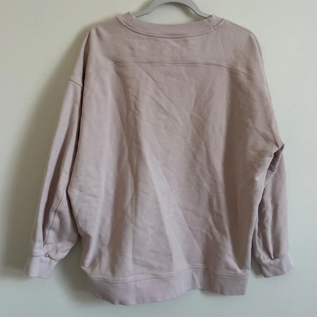 Lululemon Perfectly Oversized Crew Neck Sweater Size 8 / Medium Pink - Image 5