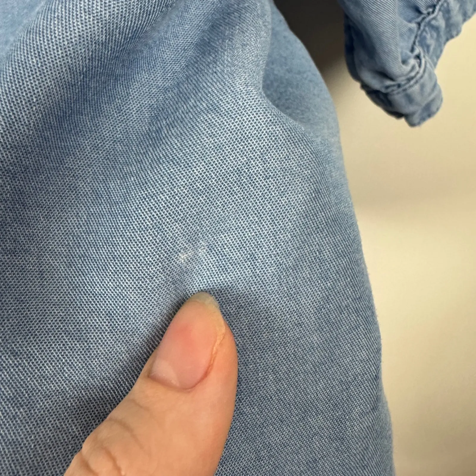 J Jill Denim‎ Womens Tencel Lyocell Button Up Top Sz L Blue Flowy Lightweight Size L - Image 4