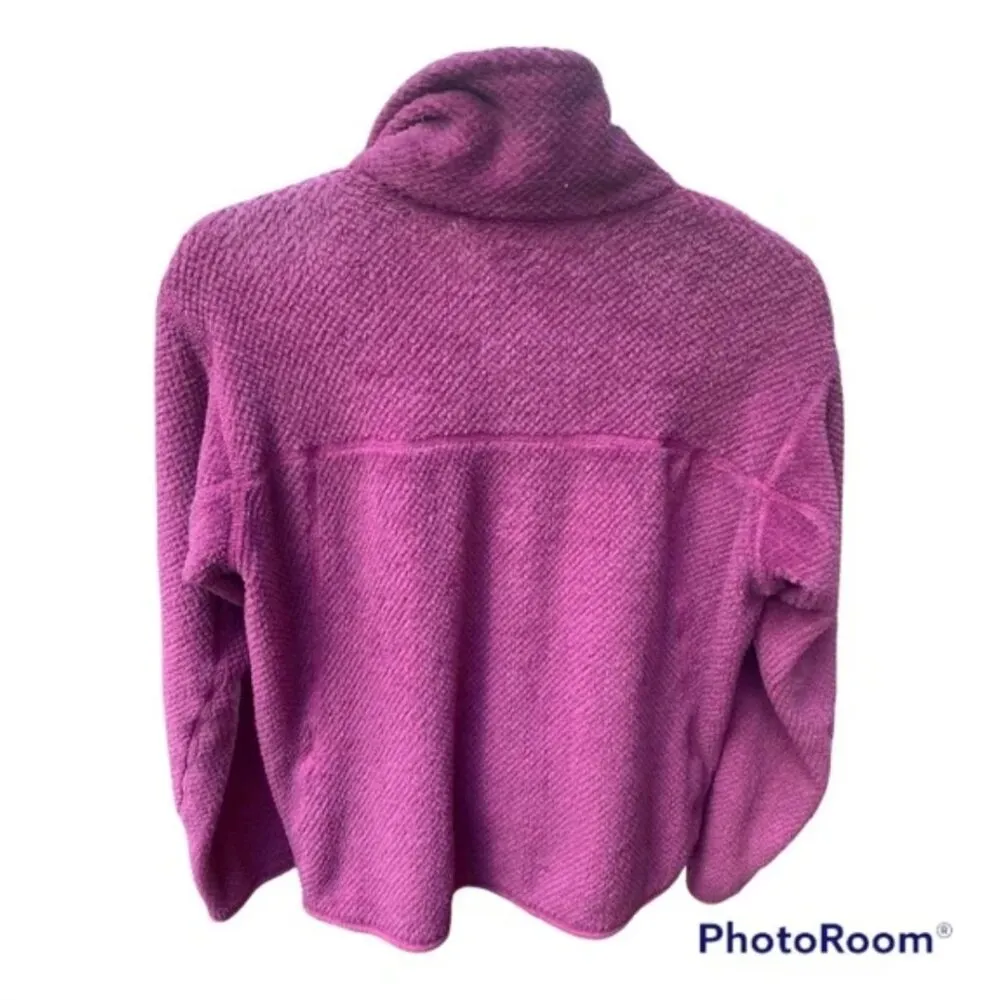 Patagonia Re-Tool Snap-T Fleece Pullover M Dark Star Pink X-Dye Warm Cozy Pocket - Image 5