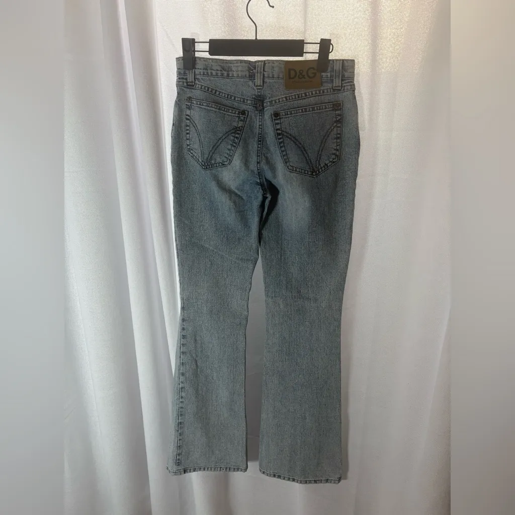 Dolce & Gabanna Vintage 90’s Y2K‎ Women’s Bootcut Jeans Size 26x31 Acid Wash EVC - Image 5
