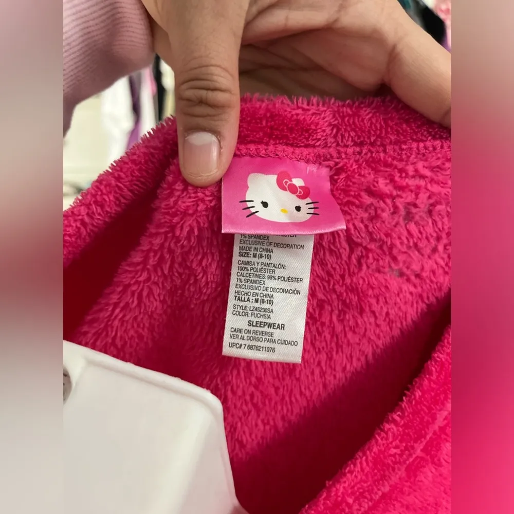 Hello Kitty fuzzy bow coquette style pajama top - Image 8