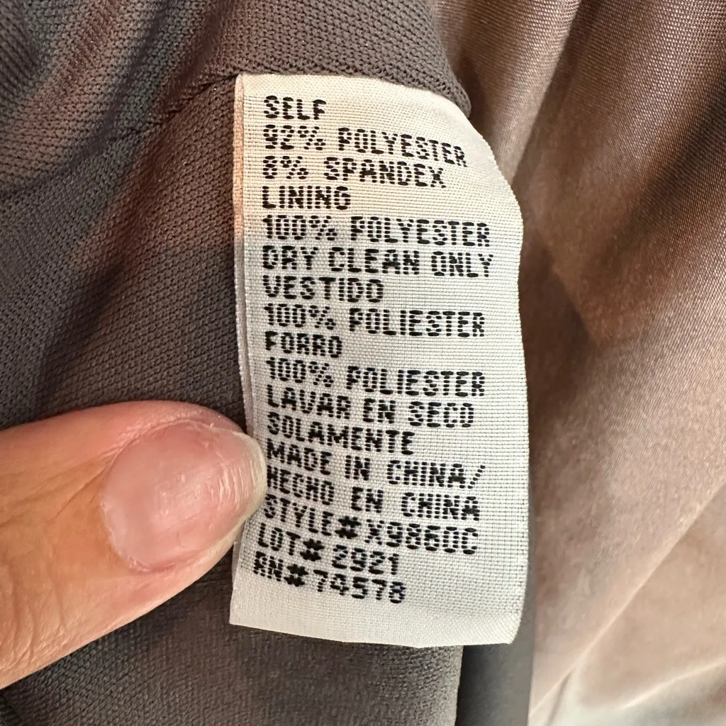 Vintage Y2K Cache Taupe Cream Ombre One Shoulder Sequin Beaded Dress Size 4 S - Image 15