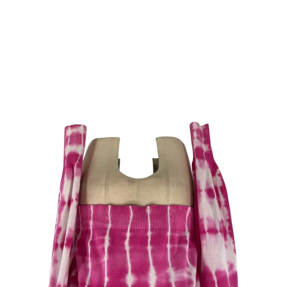 Generation Love Colette Tie-Dye Sweater‎ Pink White Ruffle Sleeve Size Medium - Image 13