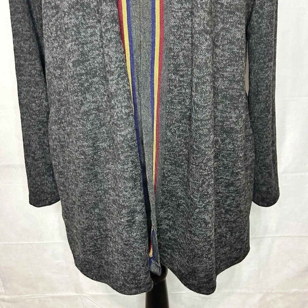 Acting Pro Cardigan Womens Gray Knit Lounge Athleisure Long USA Sz XL - Image 3