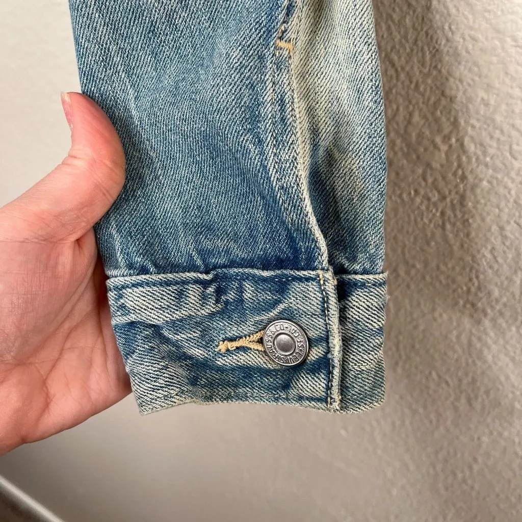 Levis Womens Blue Denim Fall Trucker Jean Jacket Medium pc9-70270-0073 Masc - Image 5